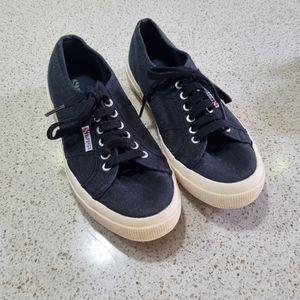 superga black glitter